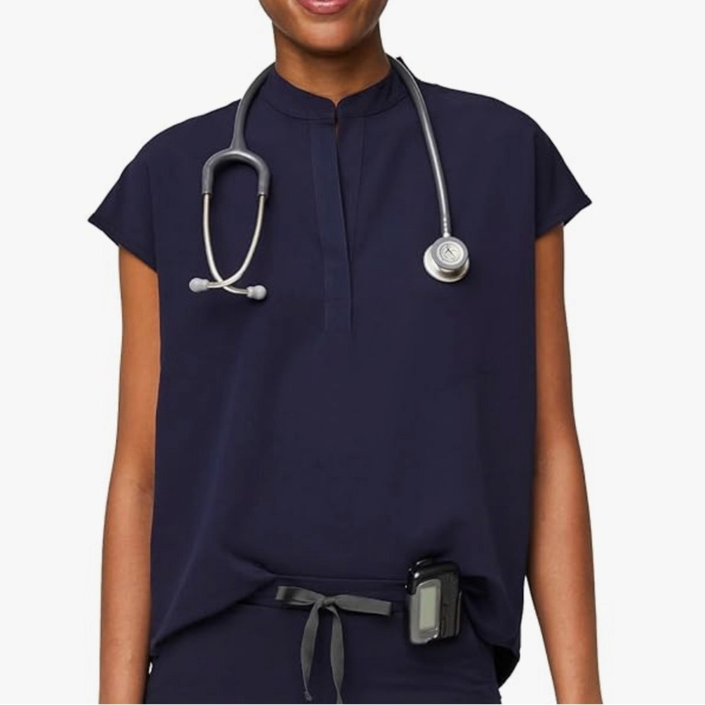 Figs Rafaela Oversized Scrub Top- Navy Blue